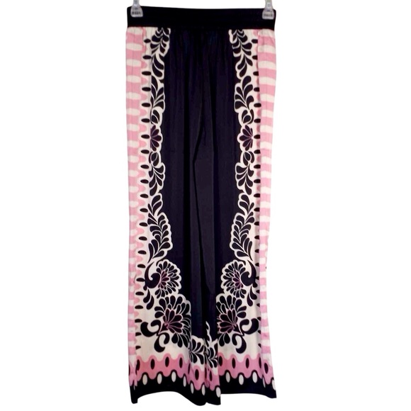 Rachel Zoe Wide Leg Palazzo Pants Silky Fabric High Rise Floral Size Small - Picture 4 of 9